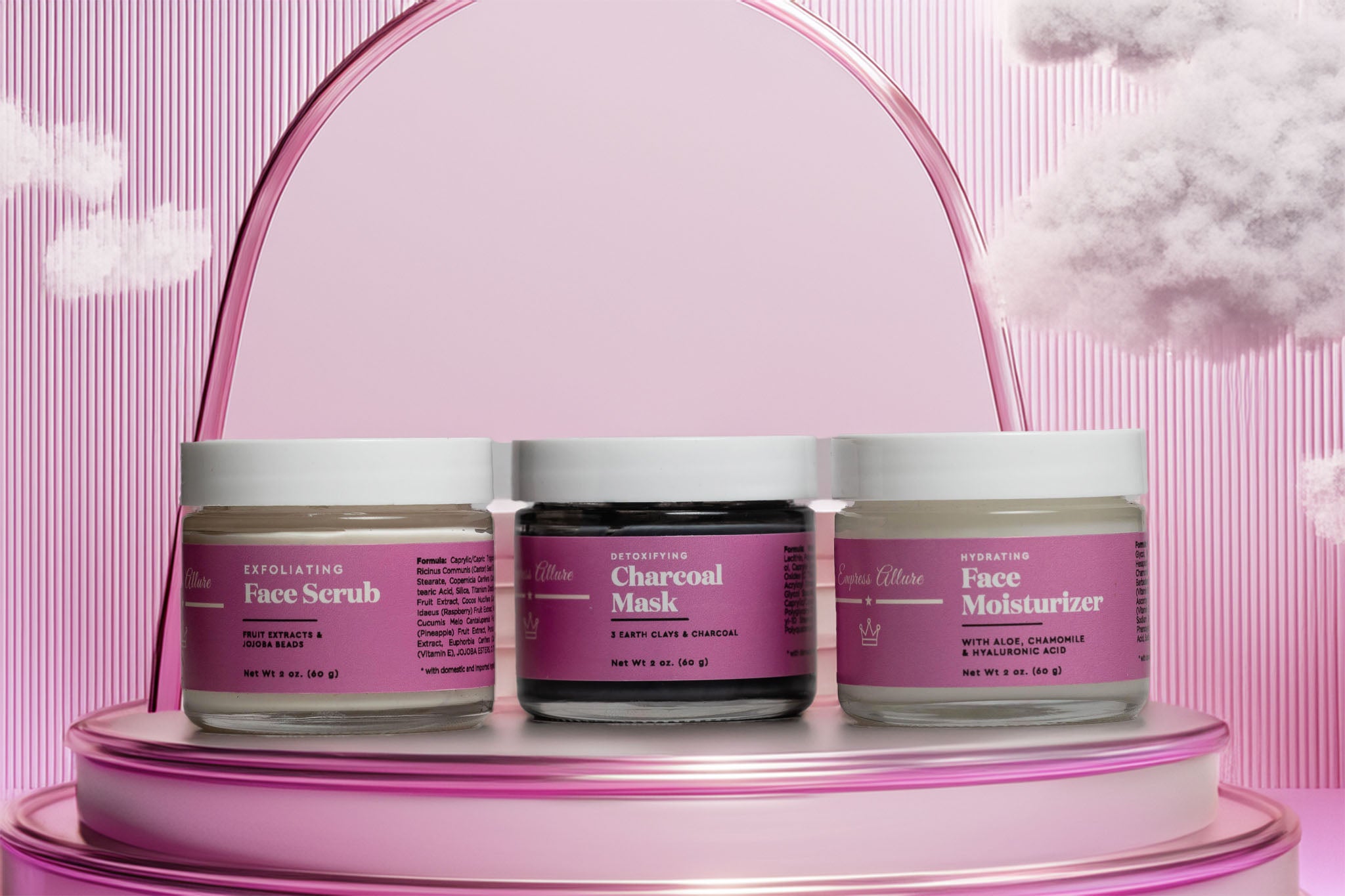 Give your skin the complete care it deserves with our Glow Getter Trio! This ultimate skincare bundle combines the power of our Charcoal Mask to detoxify and refine pores, the gentle exfoliation of our Face Scrub to reveal a smooth and radiant surface, and the quenching hydration of our Hydrating Face Moisturizer to leave your skin feeling supple, nourished, and youthful. It's a comprehensive routine designed to cleanse, renew, and deeply moisturize, bringing you a healthy, vibrant glow you'll adore.